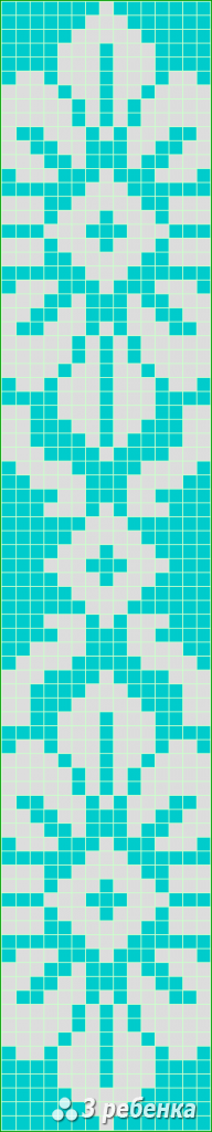 Схема фенечки прямым плетением 32704