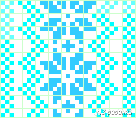 Схема фенечки прямым плетением 33013
