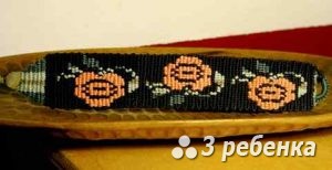 Схема фенечки прямым плетением 34129