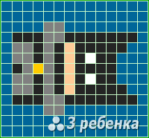 Схема фенечки прямым плетением 34037