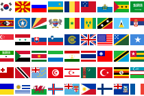 Схемы фенечек прямым плетением: флаги стран мира (226 схем)